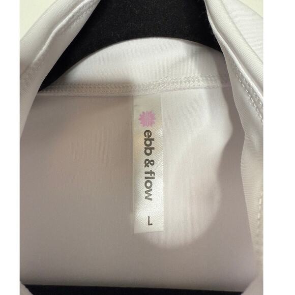 White Full Zip Athleisure Jacket - Ebb & Flow - Size L - Picture 3 of 5